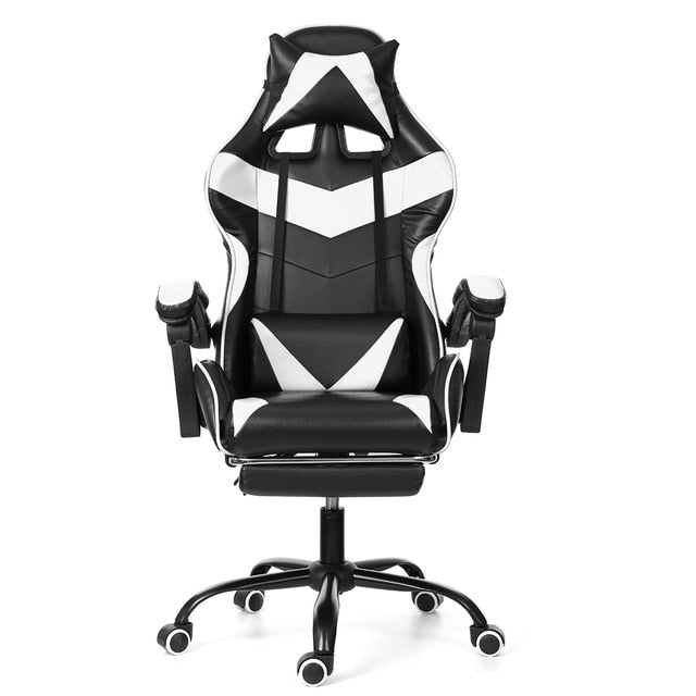 Gaming Chair With Adjustable Footrest